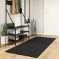 vidaXL Teppich HUARTE Kurzflor Weich und Waschbar Schwarz 80x200 cm vidaXL Teppich HUARTE Kurzflor Weich und Waschbar Schwarz 80x200 cm