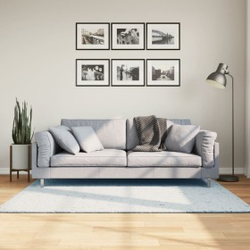 vidaXL Teppich HUARTE Kurzflor Weich und Waschbar Blau 120x170 cm