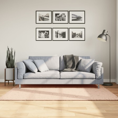 vidaXL Teppich HUARTE Kurzflor Weich und Waschbar Blassrosa 120x170 cm
