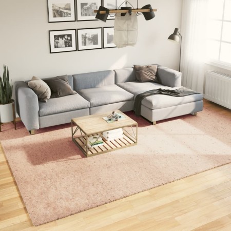 vidaXL Teppich HUARTE Kurzflor Weich und Waschbar Blassrosa 240x340 cm