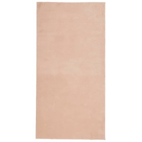 vidaXL Teppich HUARTE Kurzflor Weich und Waschbar Blassrosa 100x200 cm