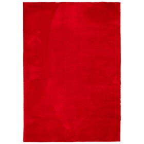 vidaXL Teppich HUARTE Kurzflor Weich und Waschbar Rot 120x170 cm