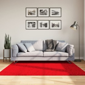 vidaXL Teppich HUARTE Kurzflor Weich und Waschbar Rot 160x160 cm