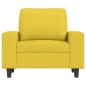 vidaXL Sessel mit Hocker Hellgelb 60 cm Stoff vidaXL Sessel mit Hocker Hellgelb 60 cm Stoff