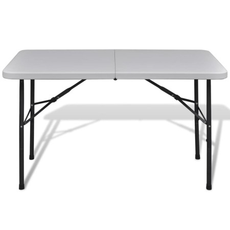 vidaXL Gartentisch Klappbar 122 cm HDPE Weiß