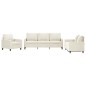vidaXL 3-tlg. Sofagarnitur mit Kissen Creme Samt vidaXL 3-tlg. Sofagarnitur mit Kissen Creme Samt