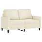 vidaXL 3-tlg. Sofagarnitur mit Kissen Creme Samt vidaXL 3-tlg. Sofagarnitur mit Kissen Creme Samt