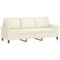 vidaXL 3-tlg. Sofagarnitur mit Kissen Creme Samt vidaXL 3-tlg. Sofagarnitur mit Kissen Creme Samt