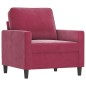 vidaXL 4-tlg. Sofagarnitur mit Kissen Weinrot Samt vidaXL 4-tlg. Sofagarnitur mit Kissen Weinrot Samt