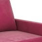 vidaXL 2-tlg. Sofagarnitur mit Kissen Weinrot Samt vidaXL 2-tlg. Sofagarnitur mit Kissen Weinrot Samt