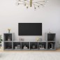 vidaXL TV-Schränke 4 Stk. Betongrau 72x35x36,5 cm Holzwerkstoff vidaXL TV-Schränke 4 Stk. Betongrau 72x35x36,5 cm Holzwerkstoff