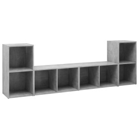 vidaXL TV-Schränke 4 Stk. Betongrau 72x35x36,5 cm Holzwerkstoff