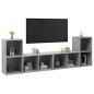 vidaXL TV-Schränke 4 Stk. Betongrau 72x35x36,5 cm Holzwerkstoff vidaXL TV-Schränke 4 Stk. Betongrau 72x35x36,5 cm Holzwerkstoff