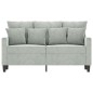 vidaXL 2-Sitzer-Sofa Hellgrau 120 cm Samt vidaXL 2-Sitzer-Sofa Hellgrau 120 cm Samt
