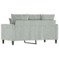 vidaXL 2-Sitzer-Sofa Hellgrau 120 cm Samt vidaXL 2-Sitzer-Sofa Hellgrau 120 cm Samt