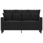 vidaXL 2-Sitzer-Sofa Schwarz 120 cm Samt vidaXL 2-Sitzer-Sofa Schwarz 120 cm Samt