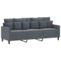 vidaXL 3-Sitzer-Sofa Dunkelgrau 180 cm Samt vidaXL 3-Sitzer-Sofa Dunkelgrau 180 cm Samt