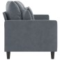 vidaXL 3-Sitzer-Sofa Dunkelgrau 180 cm Samt vidaXL 3-Sitzer-Sofa Dunkelgrau 180 cm Samt