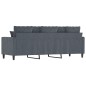 vidaXL 3-Sitzer-Sofa Dunkelgrau 180 cm Samt vidaXL 3-Sitzer-Sofa Dunkelgrau 180 cm Samt