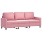 vidaXL 3-tlg. Sofagarnitur mit Kissen Rosa Samt vidaXL 3-tlg. Sofagarnitur mit Kissen Rosa Samt