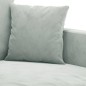 vidaXL 2-tlg. Sofagarnitur mit Kissen Hellgrau Samt vidaXL 2-tlg. Sofagarnitur mit Kissen Hellgrau Samt