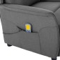 vidaXL Massagesessel Elektrisch Hellgrau Stoff vidaXL Massagesessel Elektrisch Hellgrau Stoff