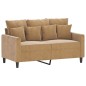vidaXL 2-Sitzer-Sofa Braun 120 cm Samt vidaXL 2-Sitzer-Sofa Braun 120 cm Samt