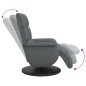 vidaXL Relaxsessel mit Fußteil Grau Kunstleder vidaXL Relaxsessel mit Fußteil Grau Kunstleder