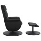 vidaXL Relaxsessel mit Fußhocker Schwarz Kunstleder vidaXL Relaxsessel mit Fußhocker Schwarz Kunstleder