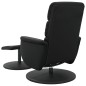 vidaXL Relaxsessel mit Fußhocker Schwarz Kunstleder vidaXL Relaxsessel mit Fußhocker Schwarz Kunstleder