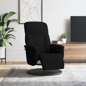 vidaXL Relaxsessel mit Fußteil Schwarz Samt