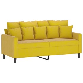 vidaXL 2-Sitzer-Sofa Gelb 140 cm Samt