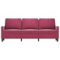 vidaXL 3-Sitzer-Sofa Weinrot 180 cm Samt vidaXL 3-Sitzer-Sofa Weinrot 180 cm Samt