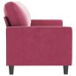 vidaXL 3-Sitzer-Sofa Weinrot 180 cm Samt vidaXL 3-Sitzer-Sofa Weinrot 180 cm Samt