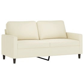 vidaXL 2-Sitzer-Sofa Creme 140 cm Samt
