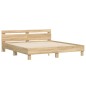 vidaXL Bettgestell mit Kopfteil Sonoma-Eiche 200x200 cm Holzwerkstoff vidaXL Bettgestell mit Kopfteil Sonoma-Eiche 200x200 cm Holzwerkstoff