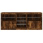 vidaXL Sideboard mit LED-Leuchten Räuchereiche 162x37x67 cm vidaXL Sideboard mit LED-Leuchten Räuchereiche 162x37x67 cm