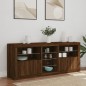 vidaXL Sideboard mit LED-Leuchten Braun Eichen-Optik 162x37x67 cm vidaXL Sideboard mit LED-Leuchten Braun Eichen-Optik 162x37x67 cm