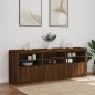 vidaXL Sideboard mit LED-Leuchten Braun Eichen-Optik 181,5x37x67 cm vidaXL Sideboard mit LED-Leuchten Braun Eichen-Optik 181,5x37x67 cm