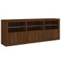 vidaXL Sideboard mit LED-Leuchten Braun Eichen-Optik 181,5x37x67 cm vidaXL Sideboard mit LED-Leuchten Braun Eichen-Optik 181,5x37x67 cm