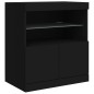 vidaXL Sideboard mit LED-Leuchten Schwarz 181,5x37x67 cm vidaXL Sideboard mit LED-Leuchten Schwarz 181,5x37x67 cm