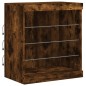 vidaXL Sideboard mit LED-Leuchten Räuchereiche 181,5x37x67 cm vidaXL Sideboard mit LED-Leuchten Räuchereiche 181,5x37x67 cm
