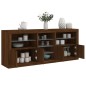 vidaXL Sideboard mit LED-Leuchten Braun Eichen-Optik 181,5x37x67 cm vidaXL Sideboard mit LED-Leuchten Braun Eichen-Optik 181,5x37x67 cm
