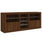 vidaXL Sideboard mit LED-Leuchten Braun Eichen-Optik 181,5x37x67 cm vidaXL Sideboard mit LED-Leuchten Braun Eichen-Optik 181,5x37x67 cm