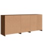 vidaXL Sideboard mit LED-Leuchten Braun Eichen-Optik 181,5x37x67 cm vidaXL Sideboard mit LED-Leuchten Braun Eichen-Optik 181,5x37x67 cm