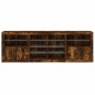 vidaXL Sideboard mit LED-Leuchten Räuchereiche 202x37x67 cm vidaXL Sideboard mit LED-Leuchten Räuchereiche 202x37x67 cm
