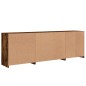 vidaXL Sideboard mit LED-Leuchten Räuchereiche 202x37x67 cm vidaXL Sideboard mit LED-Leuchten Räuchereiche 202x37x67 cm