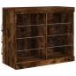 vidaXL Sideboard mit LED-Leuchten Räuchereiche 202x37x67 cm vidaXL Sideboard mit LED-Leuchten Räuchereiche 202x37x67 cm