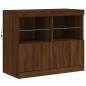 vidaXL Sideboard mit LED-Leuchten Braun Eichen-Optik 202x37x67 cm vidaXL Sideboard mit LED-Leuchten Braun Eichen-Optik 202x37x67 cm