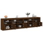 vidaXL Sideboard mit LED-Leuchten Braun Eichen-Optik 283x37x67 cm vidaXL Sideboard mit LED-Leuchten Braun Eichen-Optik 283x37x67 cm